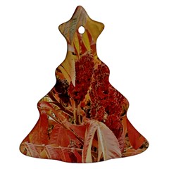 Autumn Colors Leaf Leaves Brown Red Christmas Tree Ornament (two Sides) by yoursparklingshop