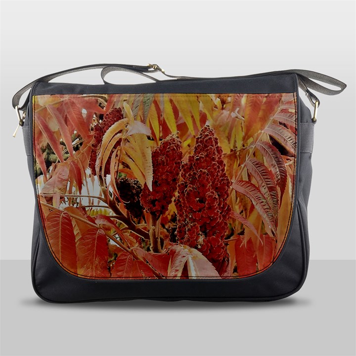 Autumn Colors Leaf Leaves Brown Red Messenger Bag