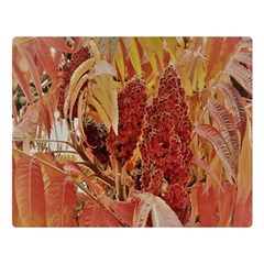 Autumn Colors Leaf Leaves Brown Red Double Sided Flano Blanket (Large) 