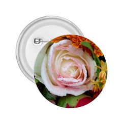 Floral Bouquet Orange Pink Rose 2 25  Buttons by yoursparklingshop