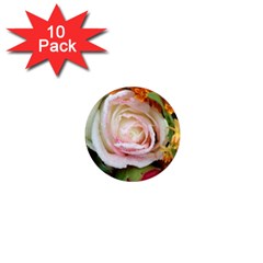 Floral Bouquet Orange Pink Rose 1  Mini Magnet (10 Pack)  by yoursparklingshop