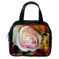 Floral Bouquet Orange Pink Rose Classic Handbag (one Side) by yoursparklingshop