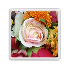 Floral Bouquet Orange Pink Rose Memory Card Reader (square) by yoursparklingshop