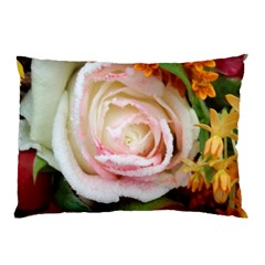 Floral Bouquet Orange Pink Rose Pillow Case (two Sides) by yoursparklingshop