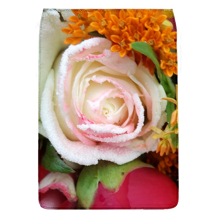 Floral Bouquet Orange Pink Rose Removable Flap Cover (L)