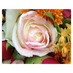 Floral Bouquet Orange Pink Rose Double Sided Flano Blanket (medium)  by yoursparklingshop