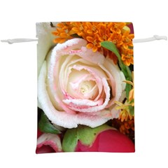 Floral Bouquet Orange Pink Rose  Lightweight Drawstring Pouch (xl) by yoursparklingshop