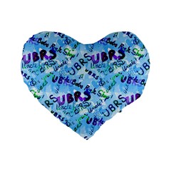 Ubrs Standard 16  Premium Flano Heart Shape Cushions by Rokinart