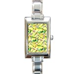 Ubrs yellow Rectangle Italian Charm Watch Front