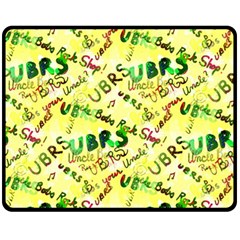 Ubrs Yellow Double Sided Fleece Blanket (medium)  by Rokinart