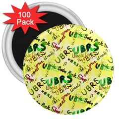 Ubrs Yellow 3  Magnets (100 Pack)