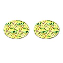 Ubrs Yellow Cufflinks (oval)