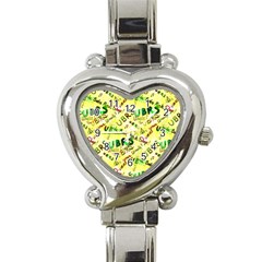 Ubrs Yellow Heart Italian Charm Watch by Rokinart