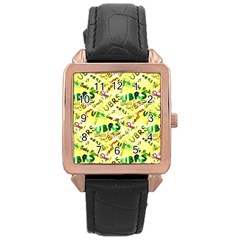 Ubrs Yellow Rose Gold Leather Watch  by Rokinart