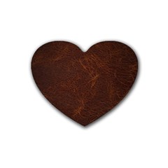 Leather To Leather 4 Rubber Coaster (heart)  by skindeep