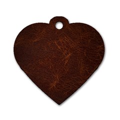 Leather To Leather 4 Dog Tag Heart (two Sides) by skindeep