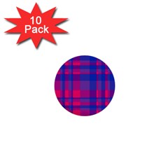 Bisexual Plaid 1  Mini Buttons (10 Pack)  by NanaLeonti