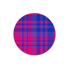 Bisexual Plaid Magnet 3  (round) by NanaLeonti