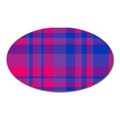 Bisexual Plaid Oval Magnet by NanaLeonti