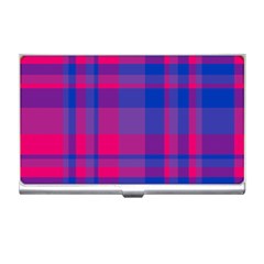 Bisexual Plaid Business Card Holder by NanaLeonti