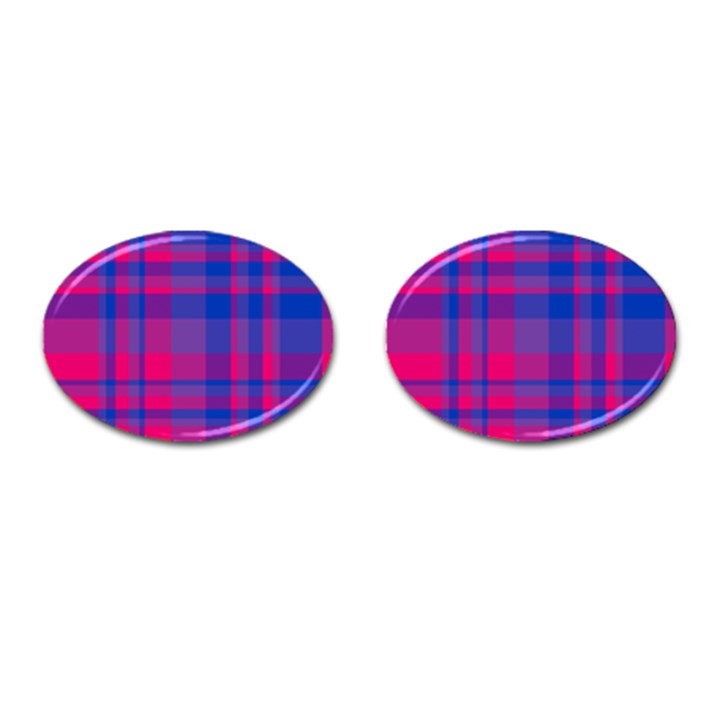 Bisexual plaid Cufflinks (Oval)