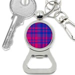 Bisexual plaid Bottle Opener Key Chain Front