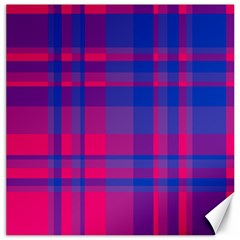 Bisexual Plaid Canvas 16  X 16  by NanaLeonti