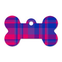 Bisexual Plaid Dog Tag Bone (two Sides) by NanaLeonti