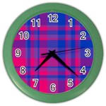 Bisexual plaid Color Wall Clock Front