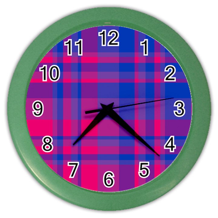 Bisexual plaid Color Wall Clock