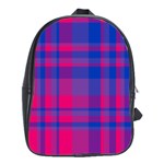 Bisexual plaid School Bag (Large) Front