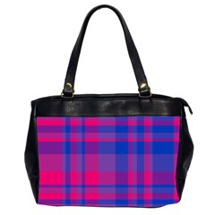 Bisexual Plaid Oversize Office Handbag (2 Sides) by NanaLeonti