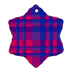 Bisexual Plaid Ornament (snowflake)