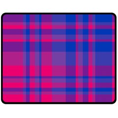 Bisexual Plaid Double Sided Fleece Blanket (medium)  by NanaLeonti