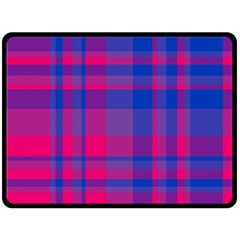 Bisexual Plaid Double Sided Fleece Blanket (large)  by NanaLeonti