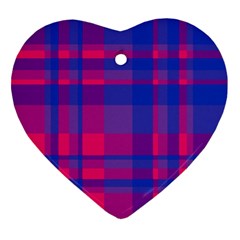 Bisexual Plaid Ornament (heart)