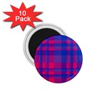 Bisexual plaid 1.75  Magnets (10 pack)  Front