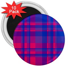 Bisexual Plaid 3  Magnets (10 Pack)  by NanaLeonti