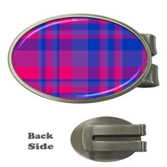 Bisexual Plaid Money Clips (oval) 