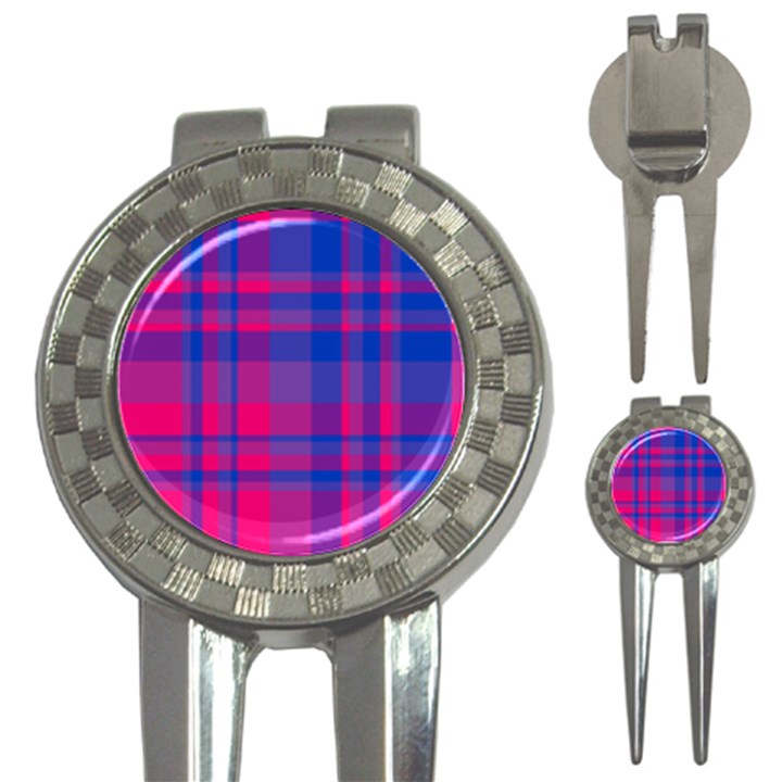 Bisexual plaid 3-in-1 Golf Divots