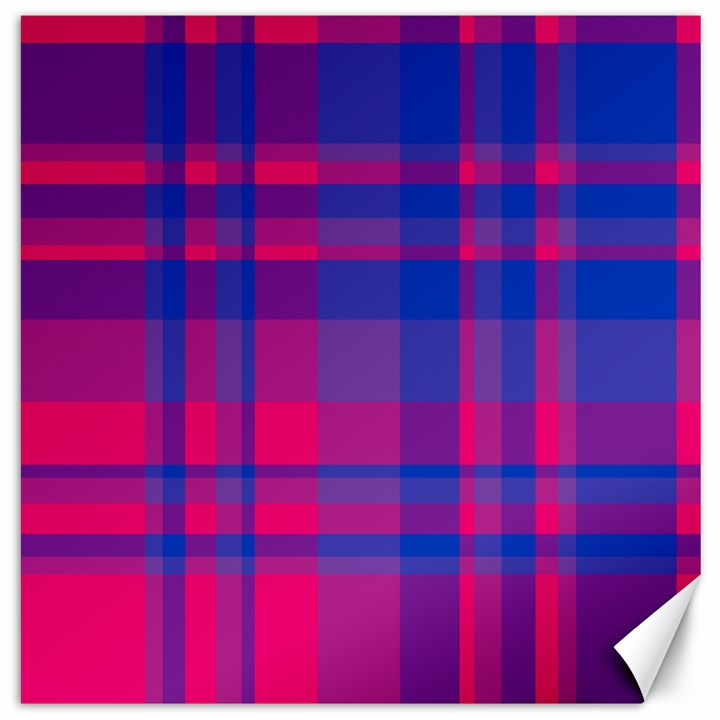 Bisexual plaid Canvas 20  x 20 