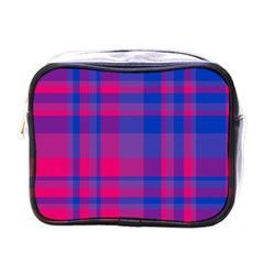 Bisexual Plaid Mini Toiletries Bag (one Side) by NanaLeonti