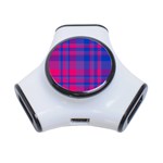 Bisexual plaid 3-Port USB Hub Front