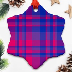 Bisexual Plaid Ornament (snowflake)