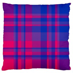 Bisexual Plaid Large Cushion Case (two Sides) by NanaLeonti