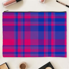 Bisexual Plaid Cosmetic Bag (xxxl) by NanaLeonti