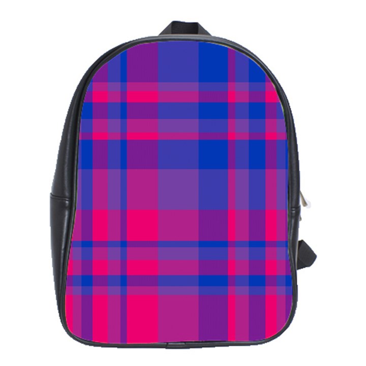 Bisexual plaid School Bag (XL)