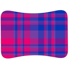 Bisexual Plaid Velour Seat Head Rest Cushion by NanaLeonti