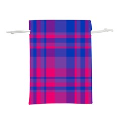 Bisexual Plaid Lightweight Drawstring Pouch (m) by NanaLeonti