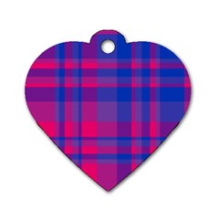 Bisexualplaid Dog Tag Heart (one Side) by NanaLeonti